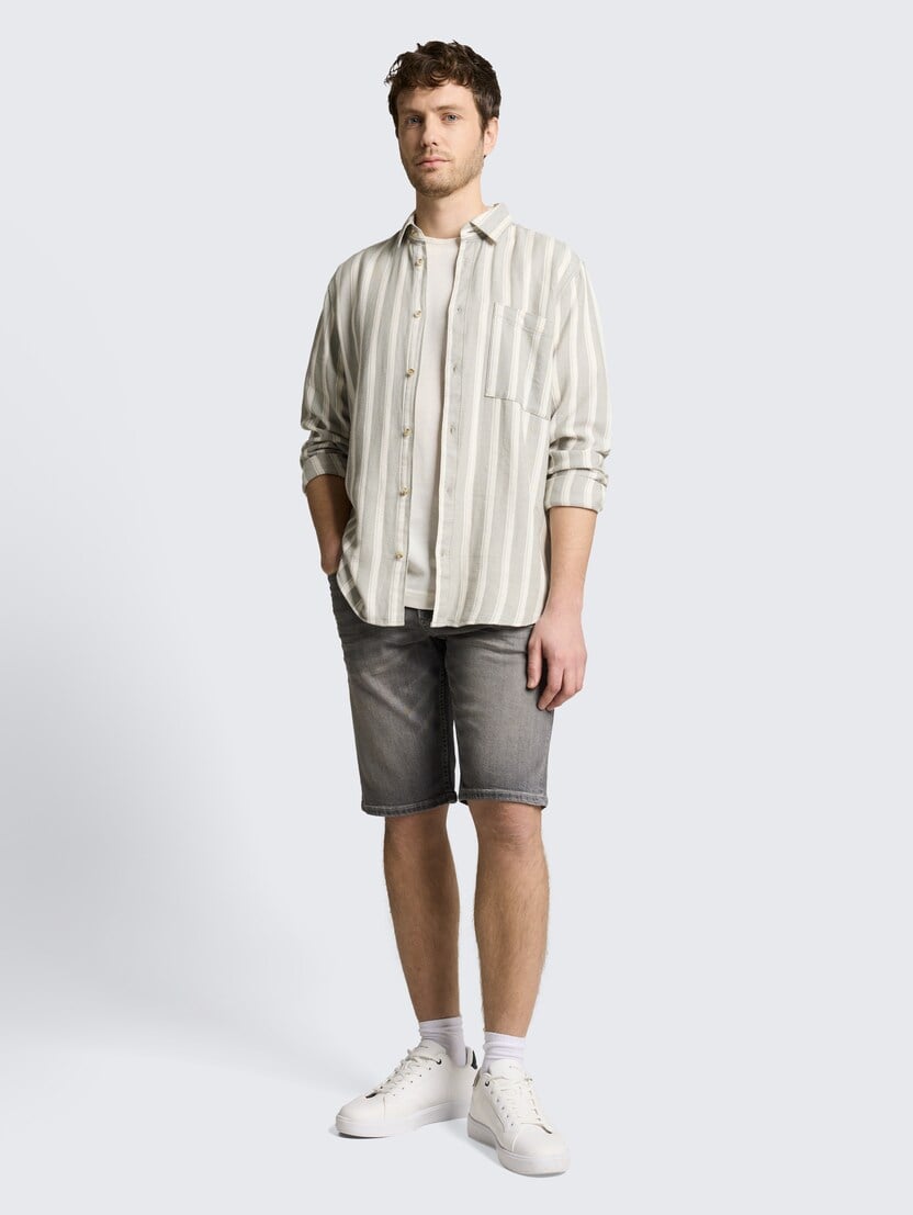 Josh kratke pantalone od teksasa klasičnog kroja - Siva_4857959