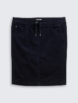 Fustă din catifea reiată - Albastru_5050134