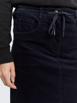 Fustă din catifea reiată - Albastru_5050134