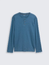 Majica s Henley izrezom - Plava_1154170