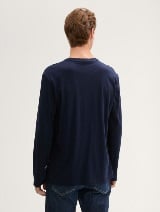 Majica s Henley izrezom - Plava_6773100