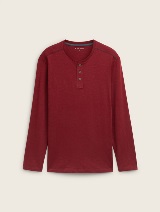 Majica s Henley izrezom - Crvena_8021447