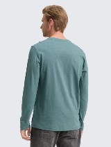 Majica s Henley izrezom - Zelena_5634871