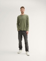 Majica s Henley izrezom - Zelena_670023