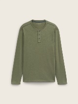 Majica s Henley izrezom - Zelena_670023