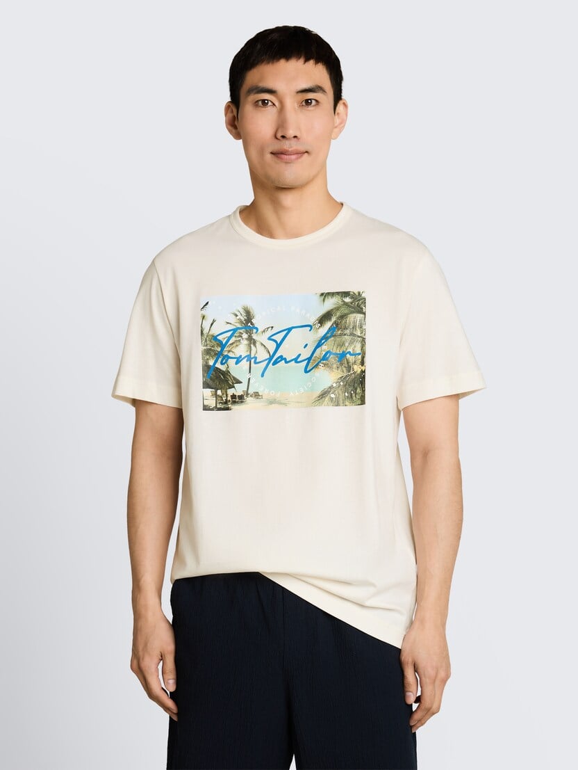 Tricou cu imprimeu - Alb-1051498-10348-16