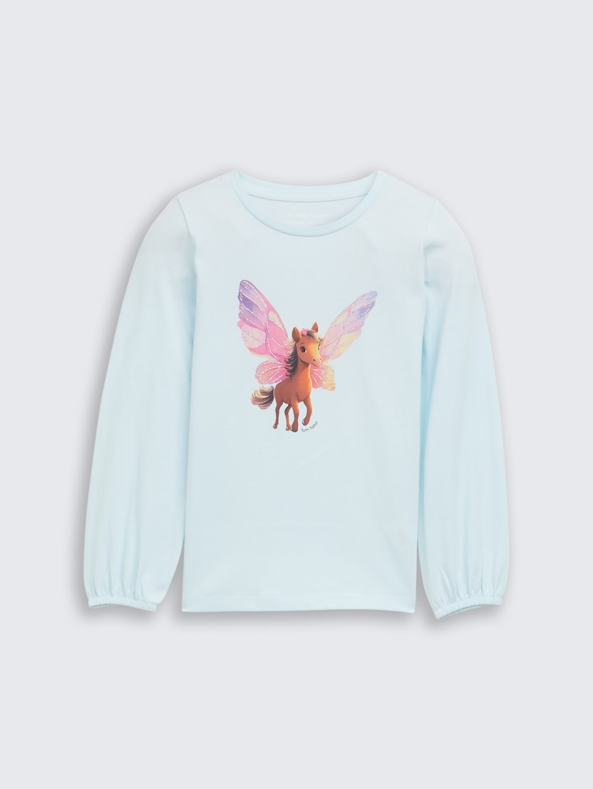 Majica s potiskom - Modra_1721832