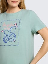 Tricou cu imprimeu - Albastru_2263889