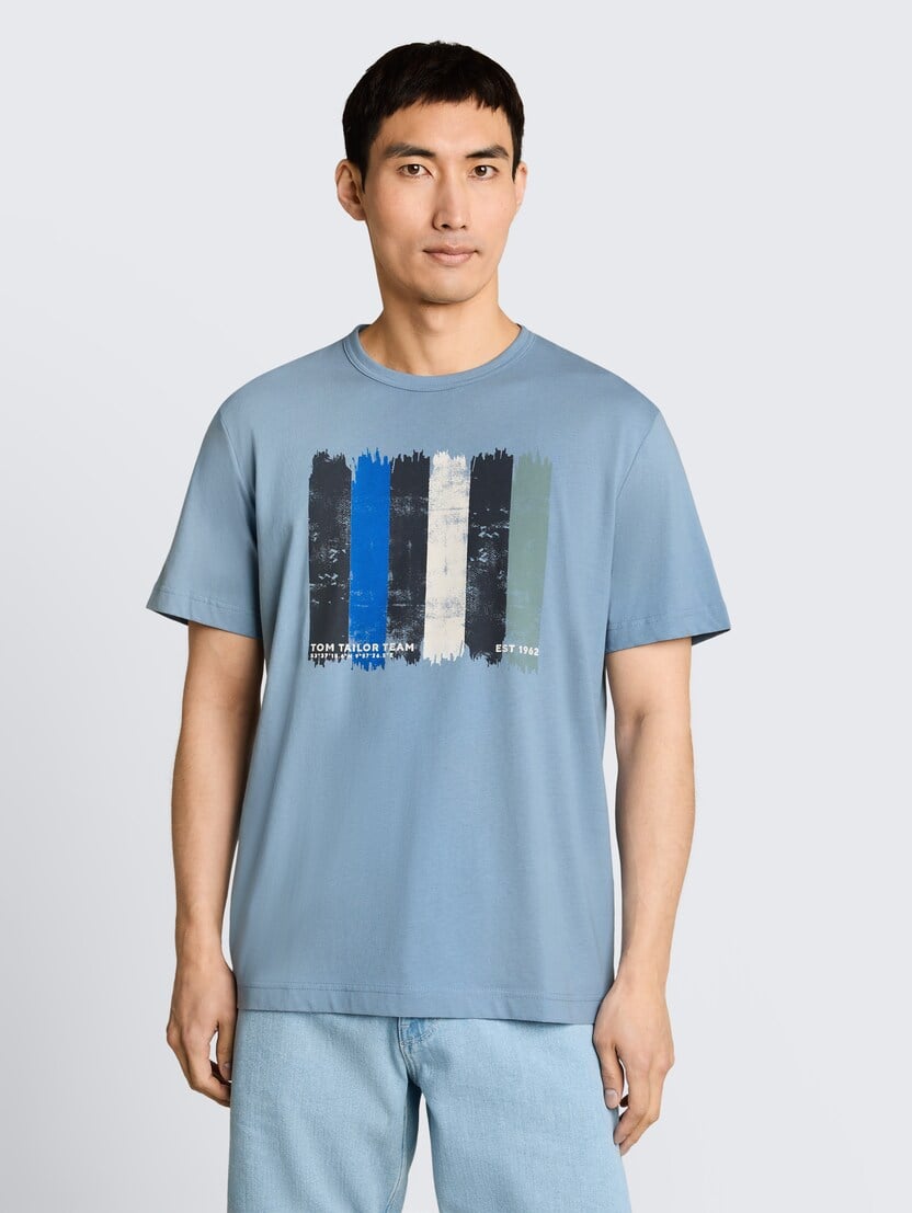 Tricou cu imprimeu - Albastru_3366919