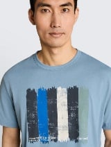 Tricou cu imprimeu - Albastru_3366919