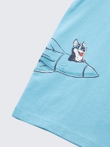 Tricou cu imprimeu - Albastru_8762049