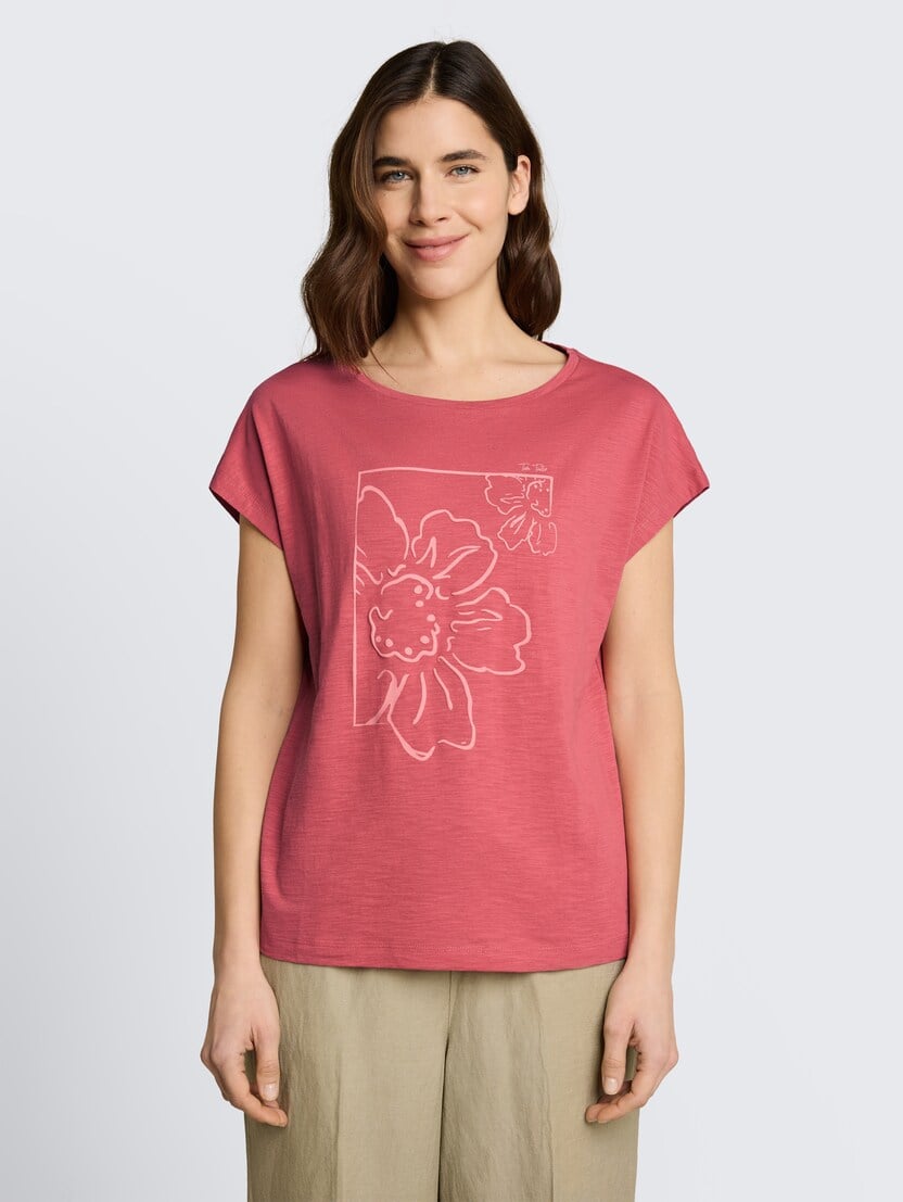 Tricou cu imprimeu - Roşu_8580192