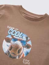 Majica s printom - Smeđa_5616236