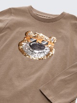 Majica s printom - Smeđa_7017345