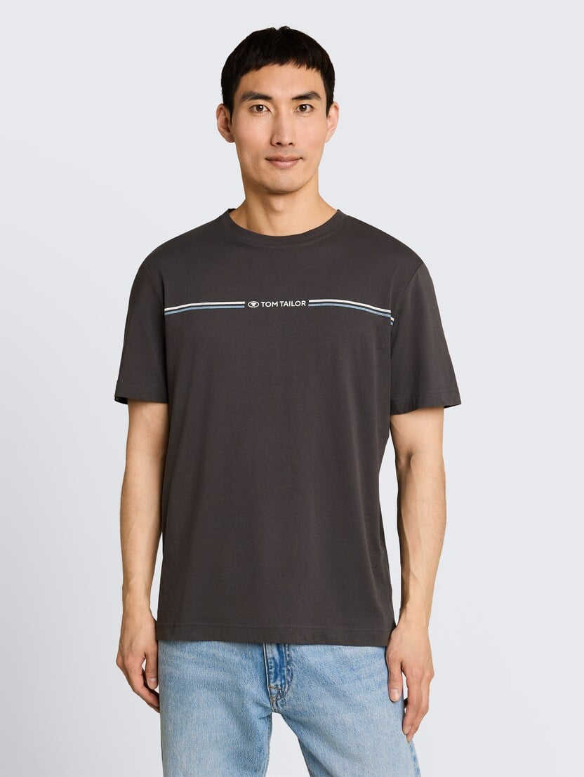 Tricou cu imprimeu - Gri_4092357