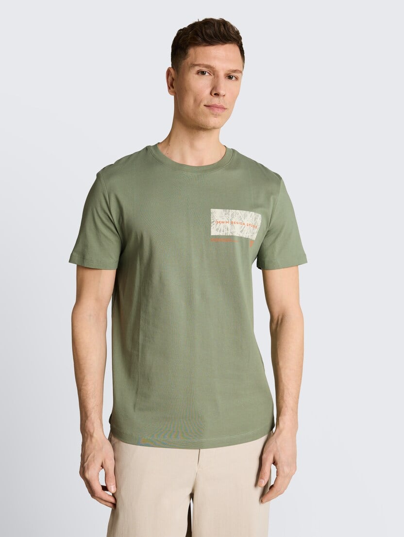 Tricou cu imprimeu - Verde-1050354-10427-16