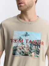 Tricou cu imprimeu - Bej_5859735