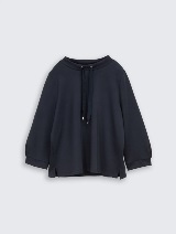 Tricou cu guler ridicat - Albastru_1757327