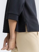 Tricou cu guler ridicat - Albastru_1757327