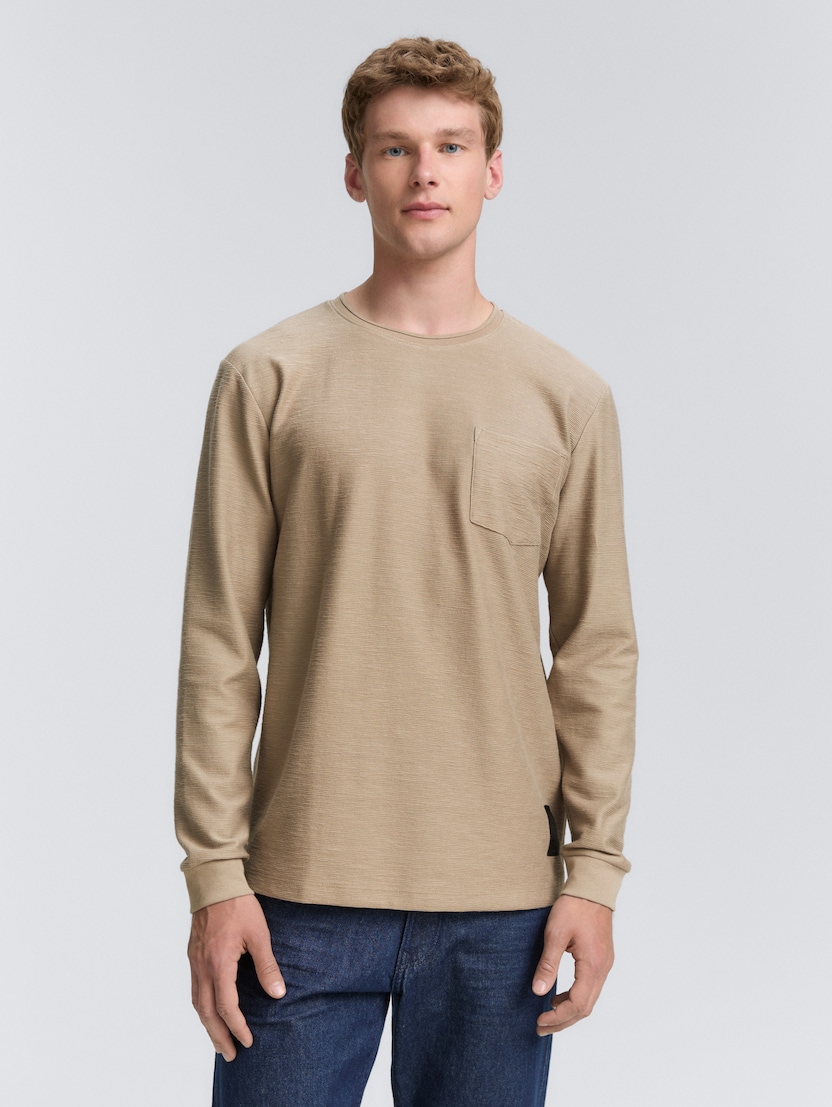 Majica s strukturo - Rjava_7787230