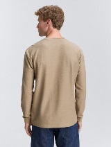 Majica s strukturo - Rjava_7787230