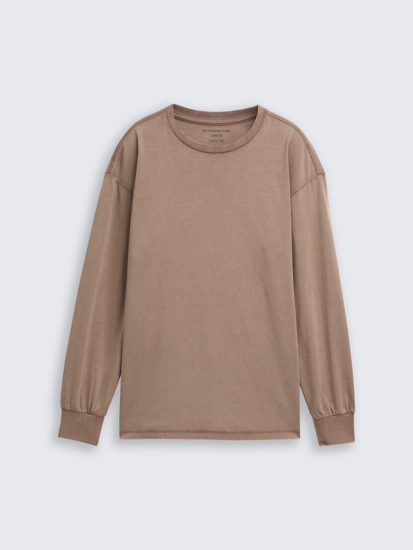 Majica ispranog stila - Smeđa_3864569