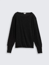 Majica s balon rukavima - Crna_9846332