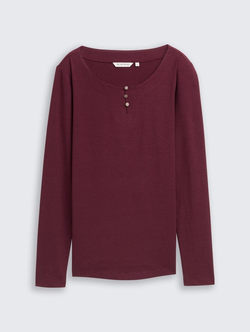 Majica s gumbima - Crvena