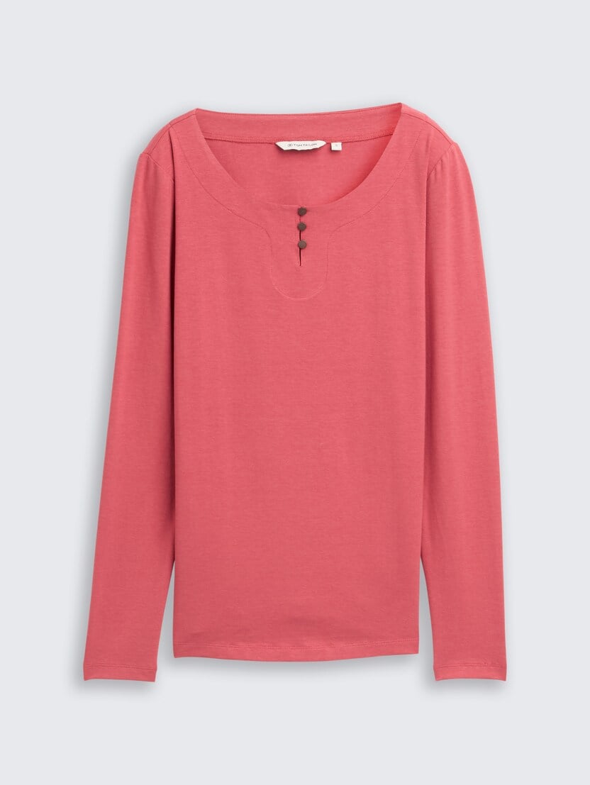 Majica z gumbom - Rdeča_2717403