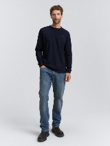 Tricou cu logo imprimat - Albastru_6510156