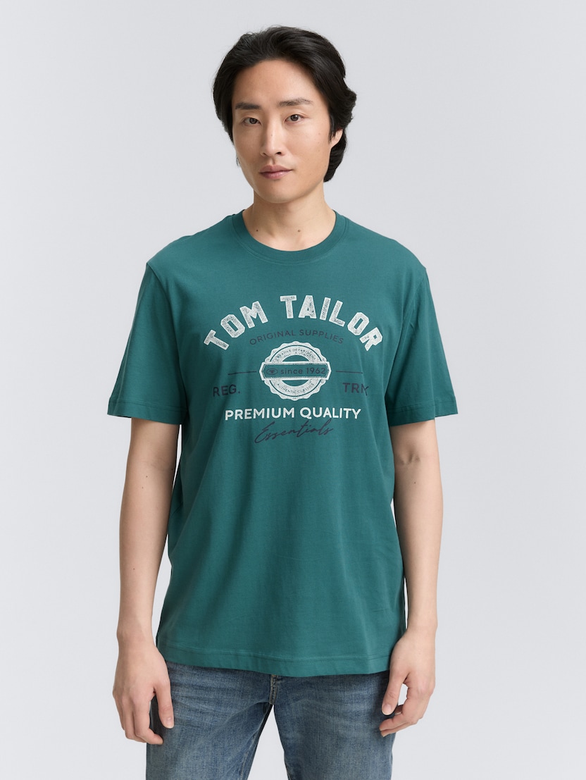 Tricou cu logo imprimat - Verde