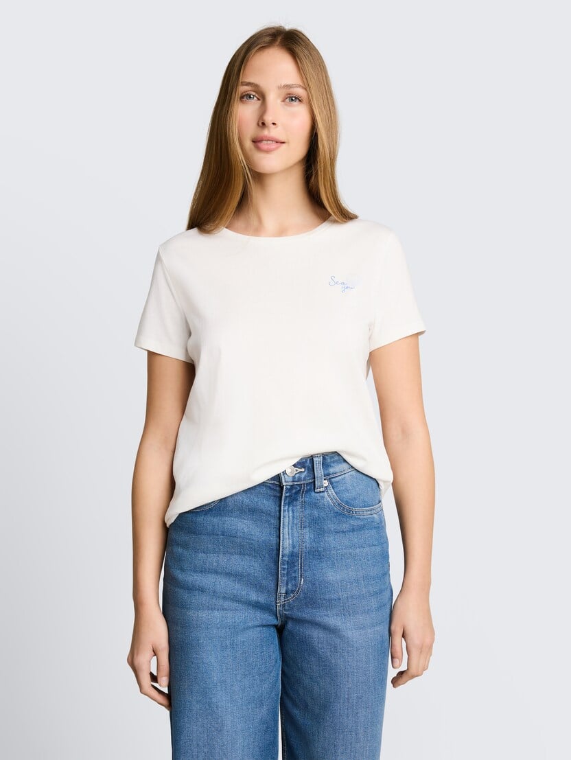 Tricou cu logo  mic - Alb_9699730