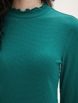 Tricou cu aspect reiat - Verde_9593925