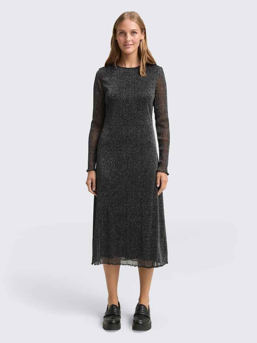 Mrežasta haljina - Siva-1048607-39234-14