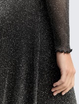 Mrežasta haljina - Siva_4325179