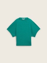 Tricou cu aspect şifonat - Verde_7446342