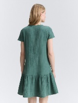 Haljina od muslin tkanine - Zelena_2780449