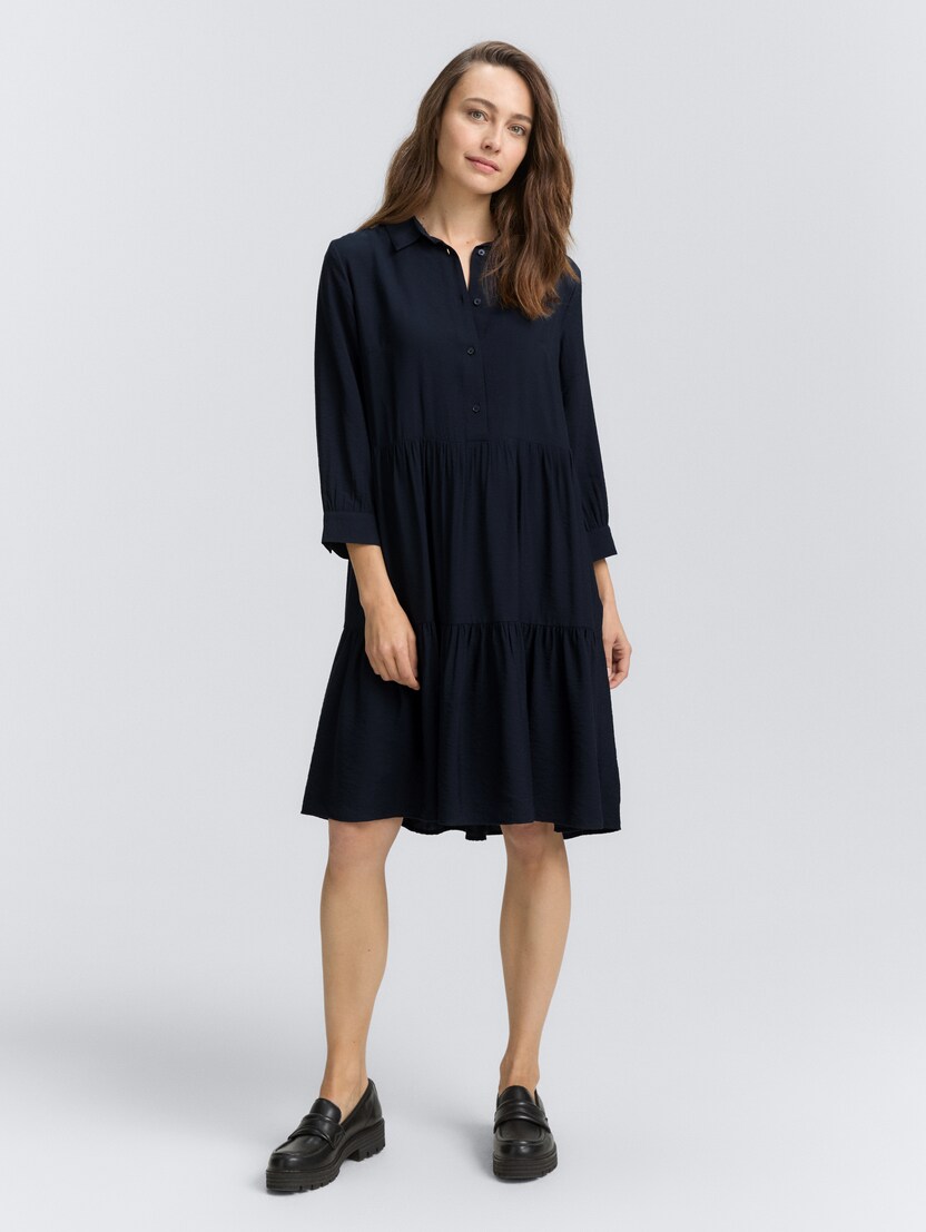 Rochie cu volane - Albastru_7296957