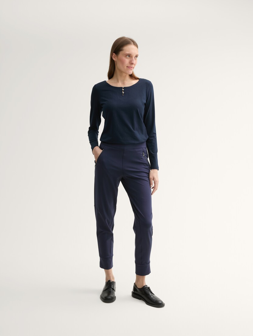 Pantalone opuštenog kroja - Plava_7692864