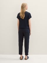 Pantaloni din in, loose fit - Albastru_9147618