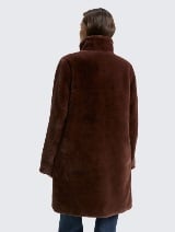 Kaput s umjetnim krznom - Smeđa_955013