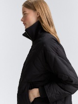 Palton cu guler ridicat - Negru_3641297