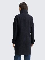 Palton cu guler ridicat - Albastru_773233