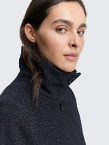 Palton cu guler ridicat - Albastru_773233