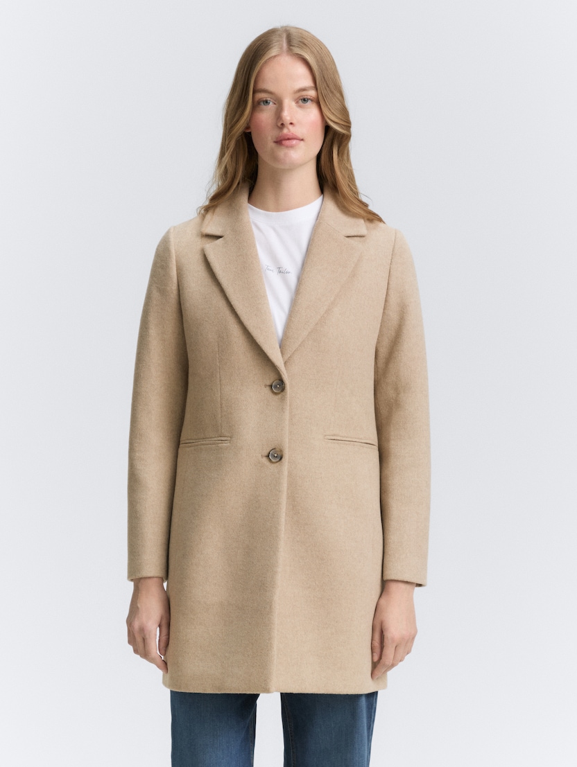 Palton cu nasturi - Bej_4965175