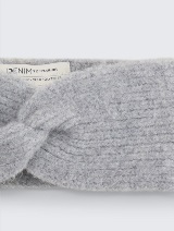 Pletena traka za glavu s čvorom - Siva_1979742