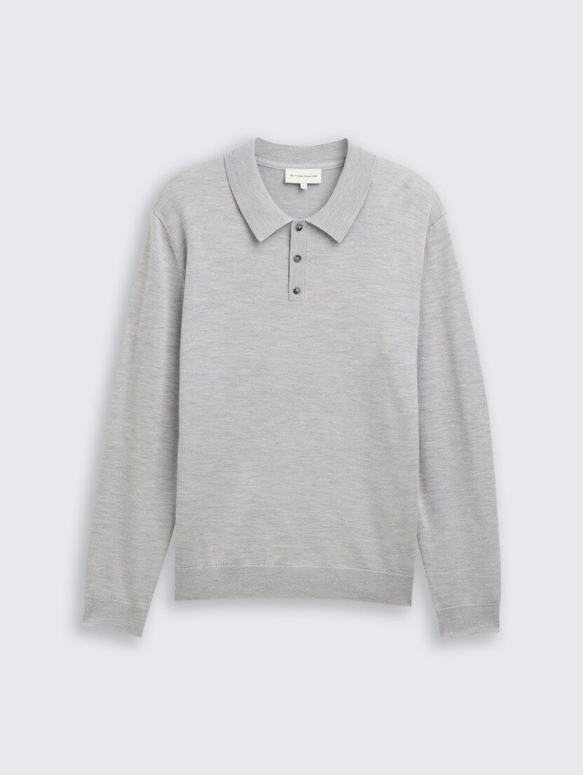 Pleten polo pulover - Siva_1995095