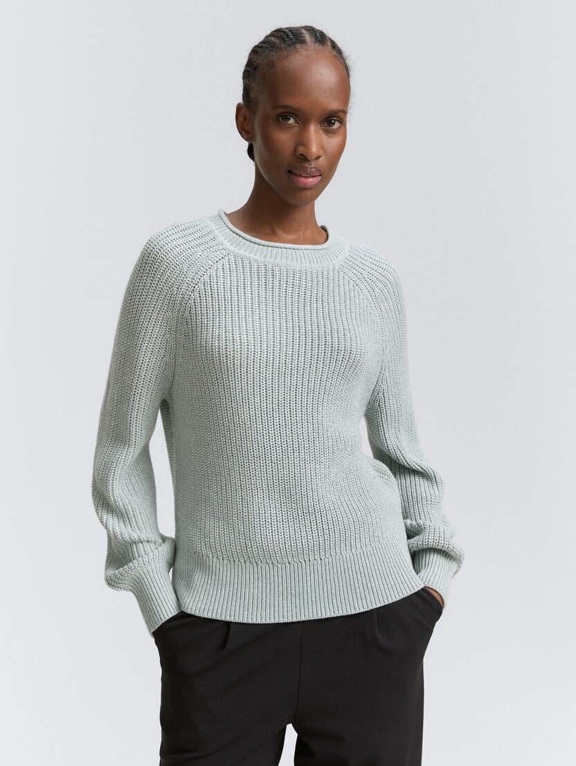 Pleteni pulover - Plava_6118223