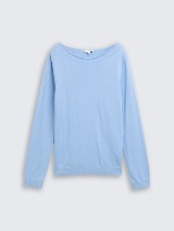 Pulover tricotat - Albastru_9666304