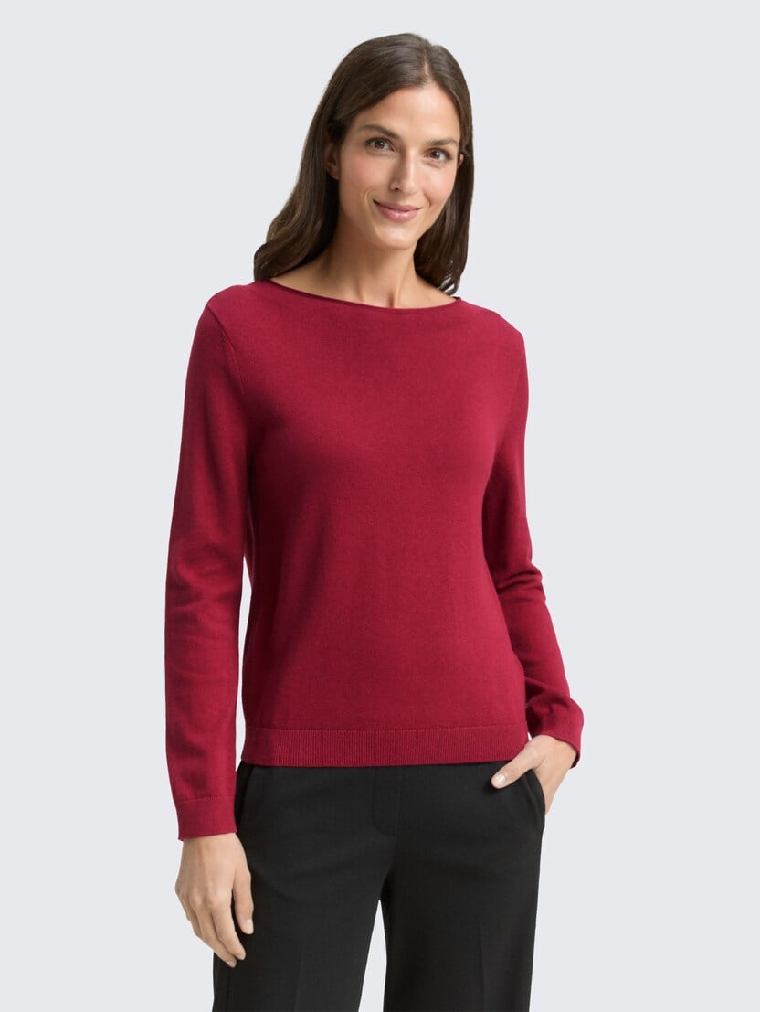 Pleteni džemper - Crvena-1047697-10361-15